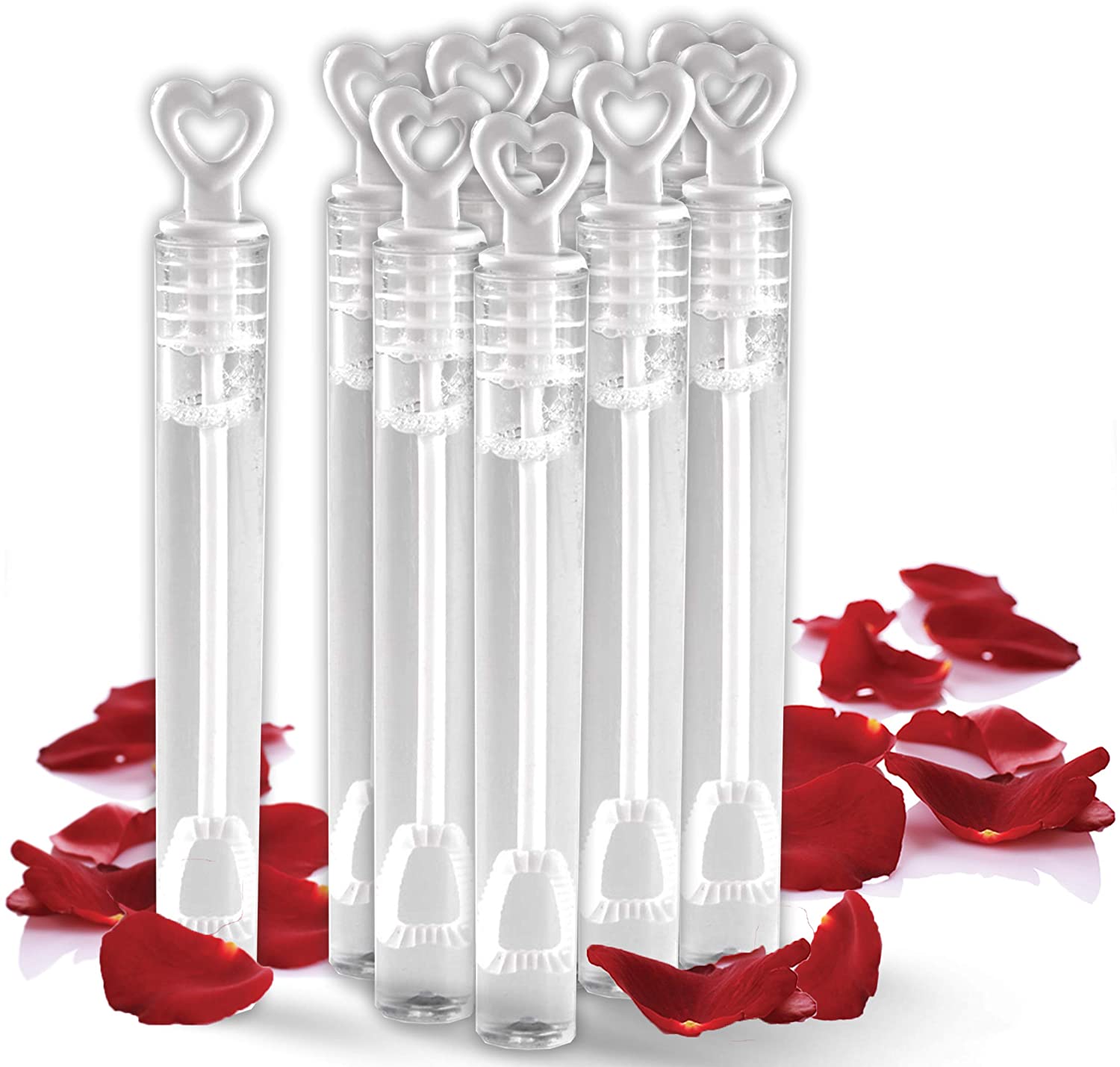 40 Pack Mini Heart Bubble Wands  Great Wand Bubbles Party Favors For Weddings - image 1 of 7