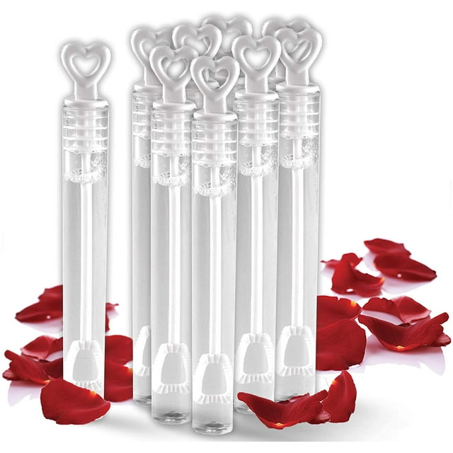40 Pack Mini Heart Bubble Wands  Great Wand Bubbles Party Favors For Weddings