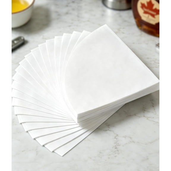 40 Pack Non-Woven Coffee Oil Filter Cones, Heat Resistant Reusable Strainer for Frying Oil, Maple Syrup, Grease, 16cm