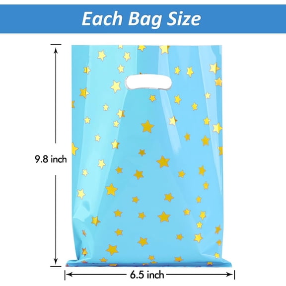 40 Pack Party Favors Bags Assorted Colors Goodie Bag for Kids Birthday Baby shower Assorted Colors 40 Count (Pack of 1)