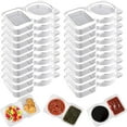 thumbnail image 1 of 40-Pack Reusable Double Compartment Condiment Containers with Lids | 140ml Leak-Proof Snack Storage for Kids & Adults | BPA-Free Food Containers, 1 of 9