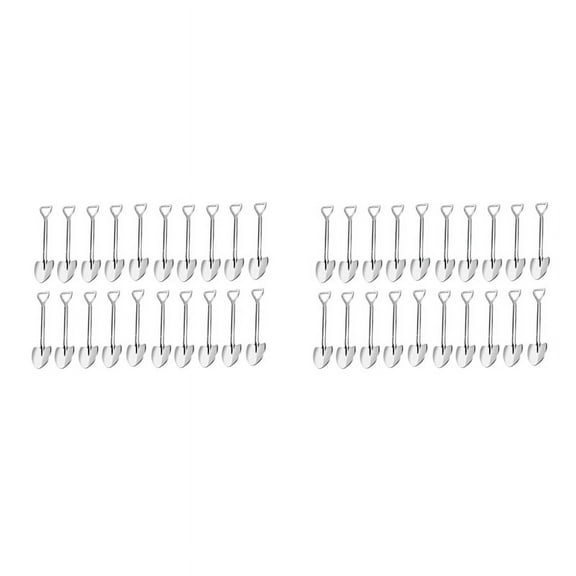 40 Pack Shovel Shape Espresso Spoons, 4.7 Inches Stainless Steel Mini Coffee Spoons , Small Spoons for Dessert,Tea