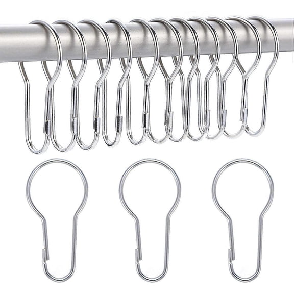 40 Pack Shower Curtain Rings Hanging Hooks for Sorting and Organizing