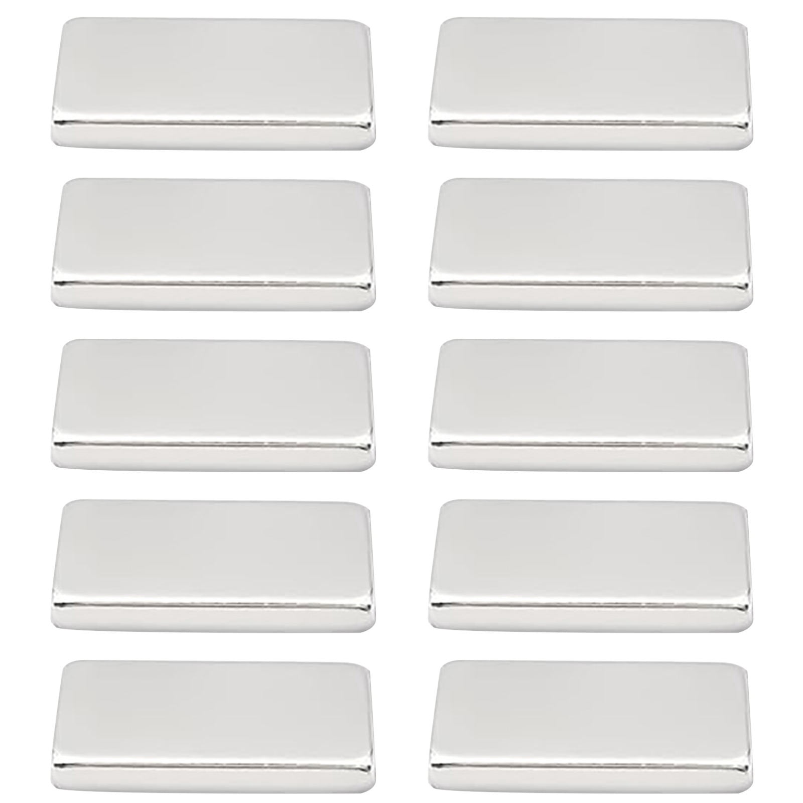 40 Pack Strong Magnets with Double-Sided Adhesive, Powerful Heavy Duty Magnet,Rectangular Magnetic Strip for Fridge, Garage, Kitchen, Science, Craft, Office, DIY,0.78''x0.39''x0.07''(Silver)