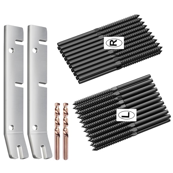 40 Pack T316 Stainless Steel Black Right&Left Handed Thread Swage Lag Screws for Wood Posts of 1/8" Deck Cable Railing Kit, Wire Railing Kit for Decks with Wrench, DIY Wood Baluster
