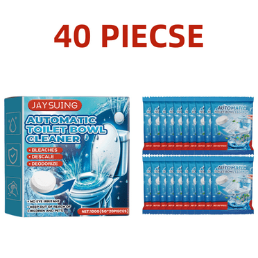 40 Pack Toilet Bowl Cleaner Tablets, Automatic Toilet Bowl Cleaners with Bleach, Slow-Releasing Toilet Tank Cleaners for Deodorizing & Descaling, Bathroom Cleaner