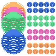40 Pack Urinal Screen Set, Anti-Splash Urinal Cakes Filter, Portable Toilet Urinal Mats Scent Freshener for Bathroom Hotel Restaurant School Office Gym Red, Green, Blue,orange
