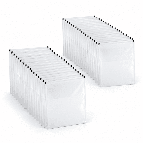 40 Pack Vertical Letter Sized Plastic Envelopes, 8.5 x 11 Inches