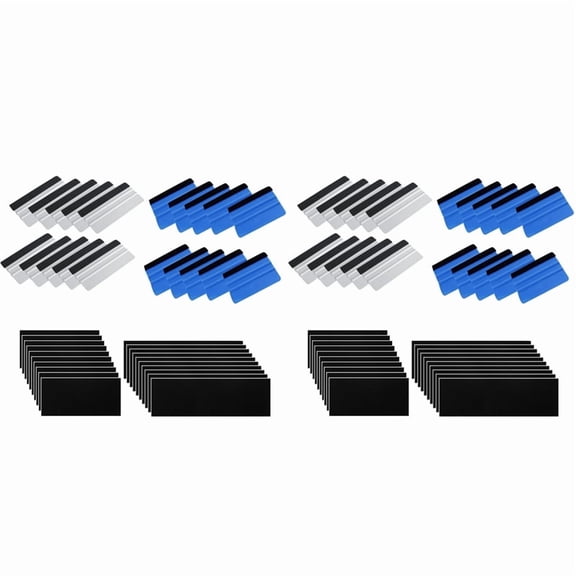 40 Pack Vinyl Wrap Squeegee 4 Inch / 6 Inch Felt Edge Squeegee Window Film Squeegee Decal Applicator Scraper Tool