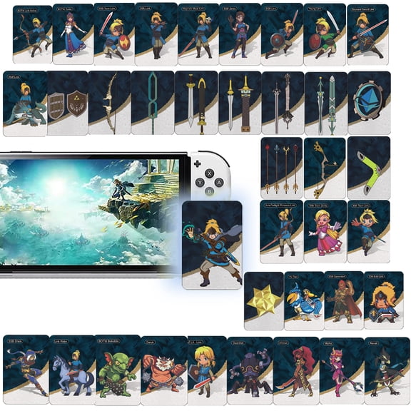 40-Pack Zelda Amiibo Cards NFC Cards Compatible Breathe of The Wild