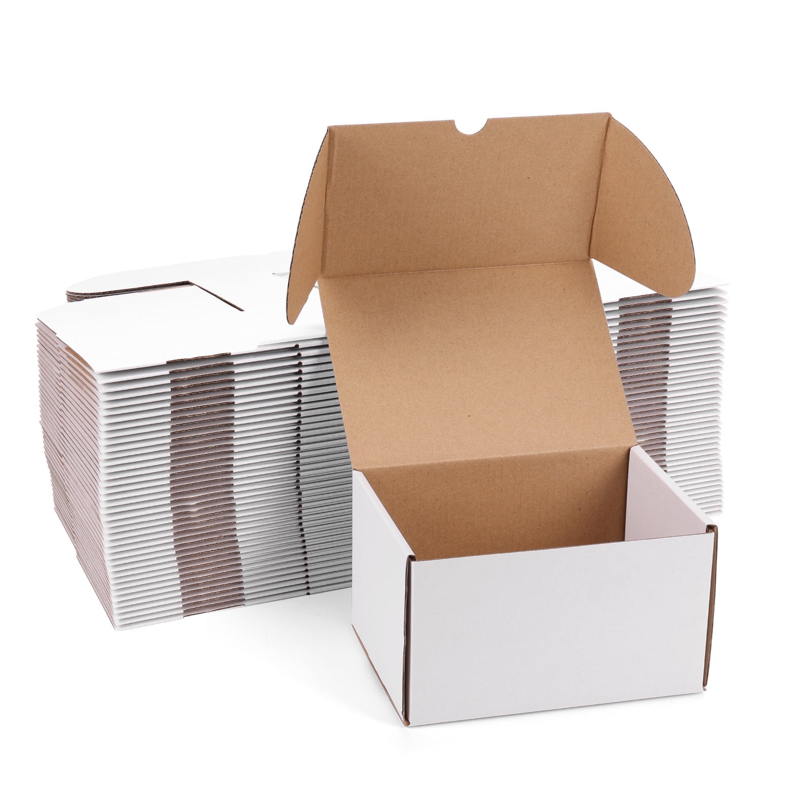 40 Packs 7x5x4 Shipping Boxes, Gift Cardboard Boxes for Shipping Small Business Party, White
