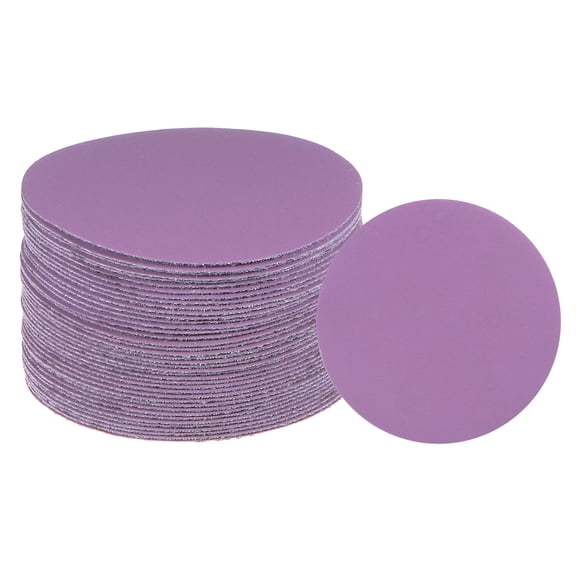 40 Packs 800 Grit Purple Sanding Discs 3 Inch Hook and Loop Circular Sandpapers Wet Dry Polish
