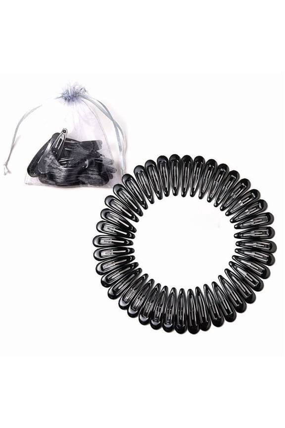 40 Packs Metal Snap Hair Clips, No Slip Hair Clips for Thick/Thin Hair, 40pcs Barrettes for Women Hairstyle Makeup Accessories  (Black)