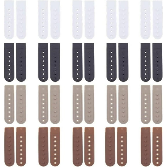 40 Pairs 4 Colors Snapback Straps Hat Cap Snap Buckle Hats Replacement Fastener Holes Plastic Adjustable Hat Buckle Extender Baseball Cap Repair Snap Buckle Strap with 7 HolesMixed Color