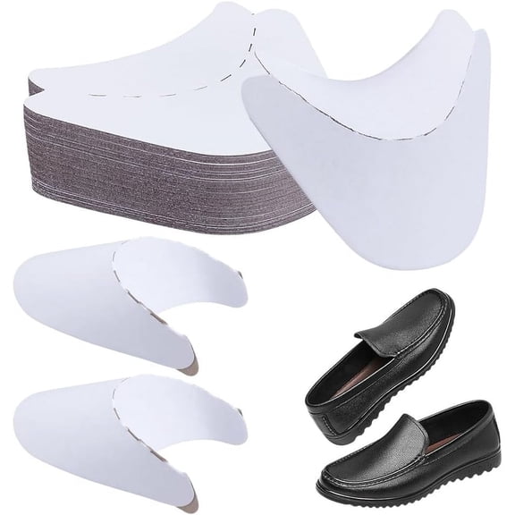 40 Pairs Cardboard Shoe Inserts Tree 3.9x4.88 Inch Paper Shoe Inner Support Shoe Shaper for Sneaker Canvas Shoes Leater Golf Mules Shoes for DIY White
