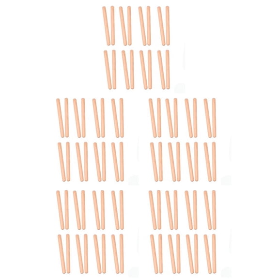 40 Pairs Classical Wood Claves Musical Percussion Instrument Natural Hardwood Rhythm Sticks Musical Toy Gift