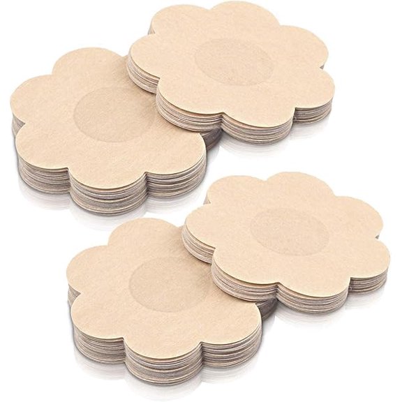 40 Pairs Nipple Covers Disposable, Breast Pasties Comfortable & Sexy, Adhesive Satin Petals Pasties for Women