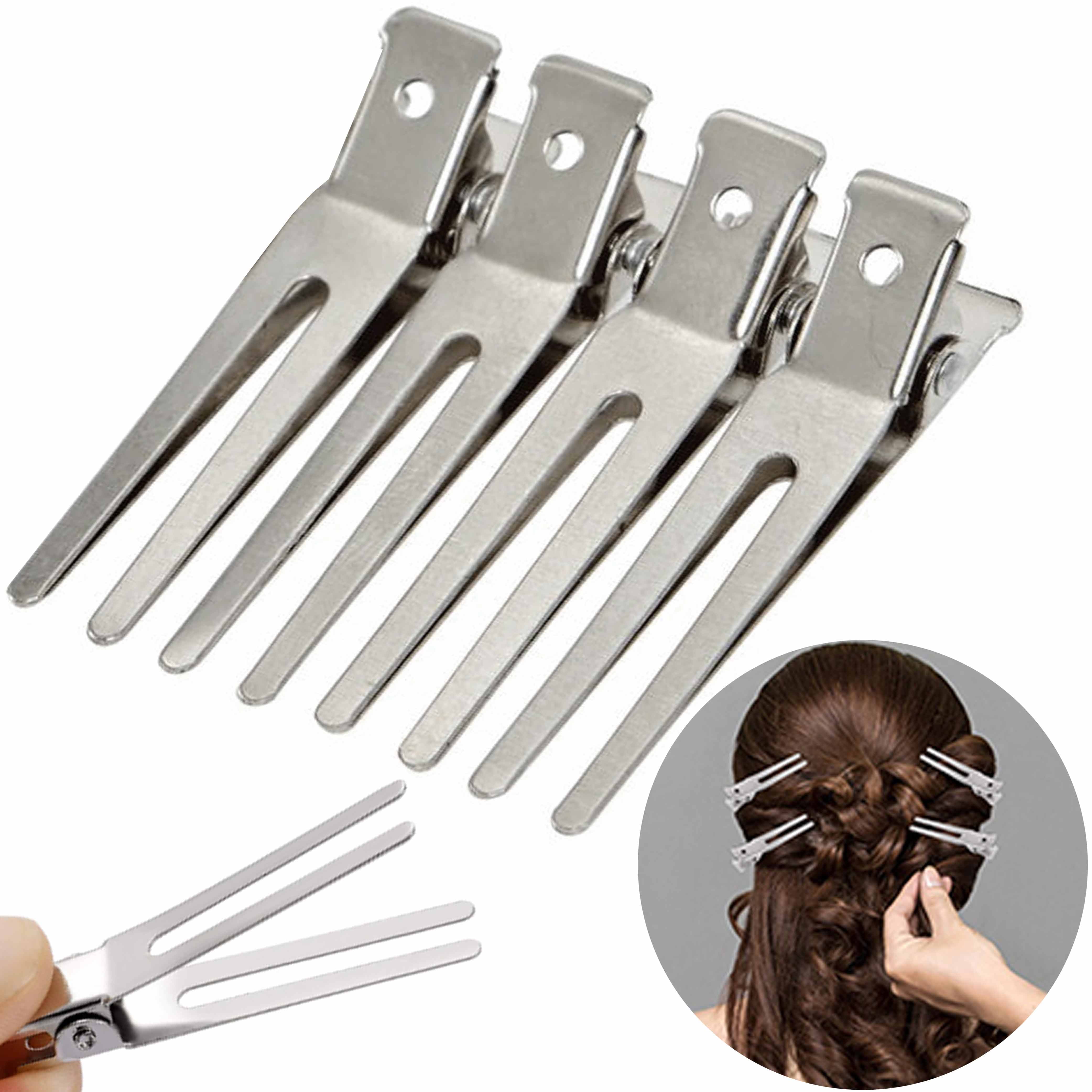 40 Pc Double Prong Pin Curl Clips Hair Setting Locs Retwist Hairdressing  Styling