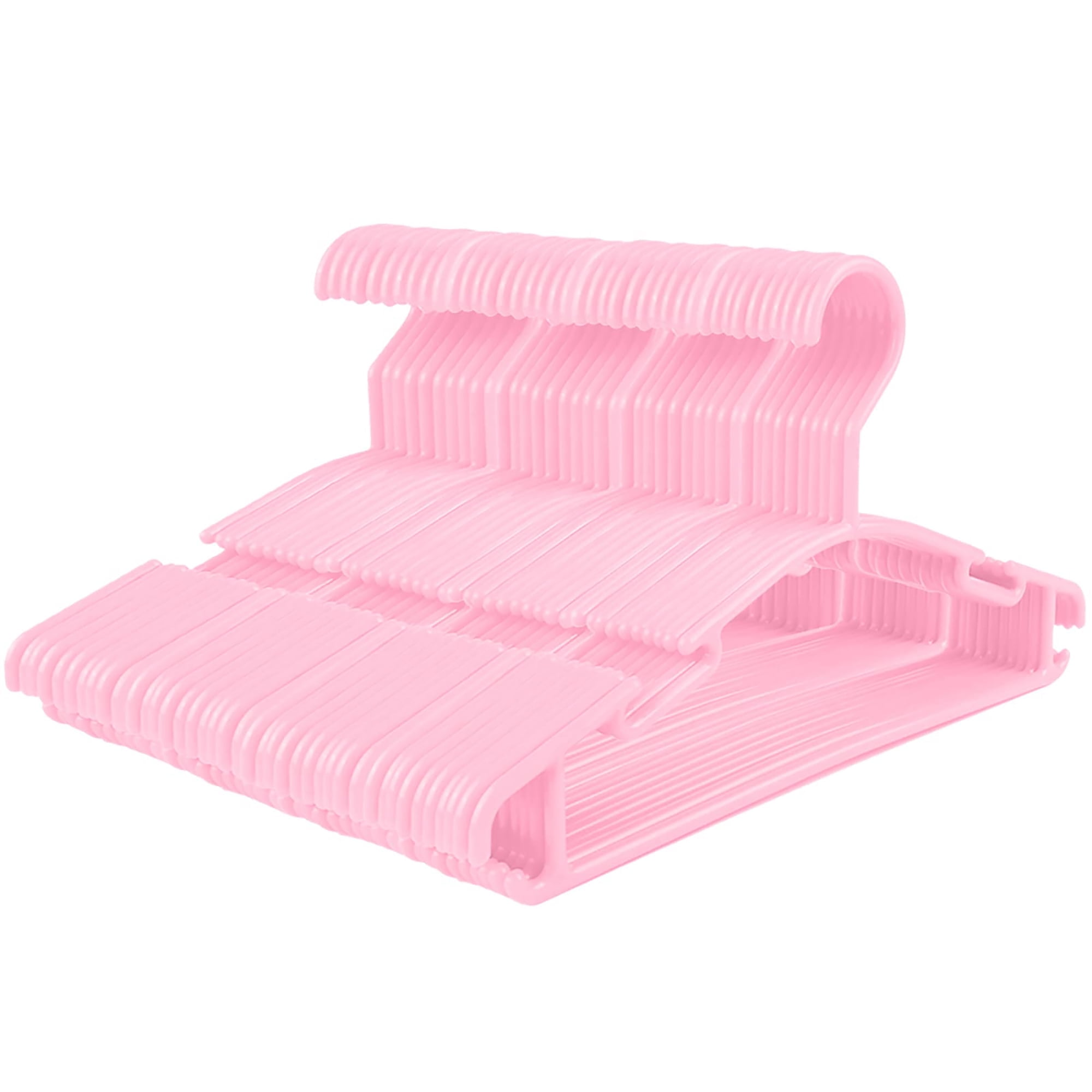 40 Pcs11.8in pink plastic hanger pink baby hanger for kid clothes kid