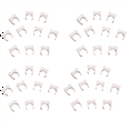 40 Pcs 20mm Diameter White PVC Water Supply Pipe Clips Fittings