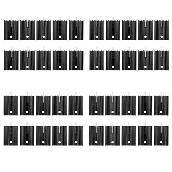 40 Pcs 21X15X11mm Black Aluminum Heat Sink for TO-220 Mosfet Transistors