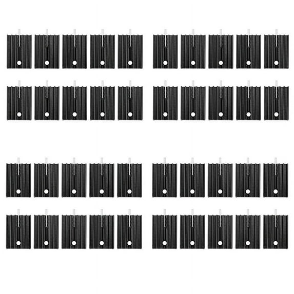 40 Pcs 21X15X11mm Black Aluminum Heat Sink for TO-220 Mosfet Transistors