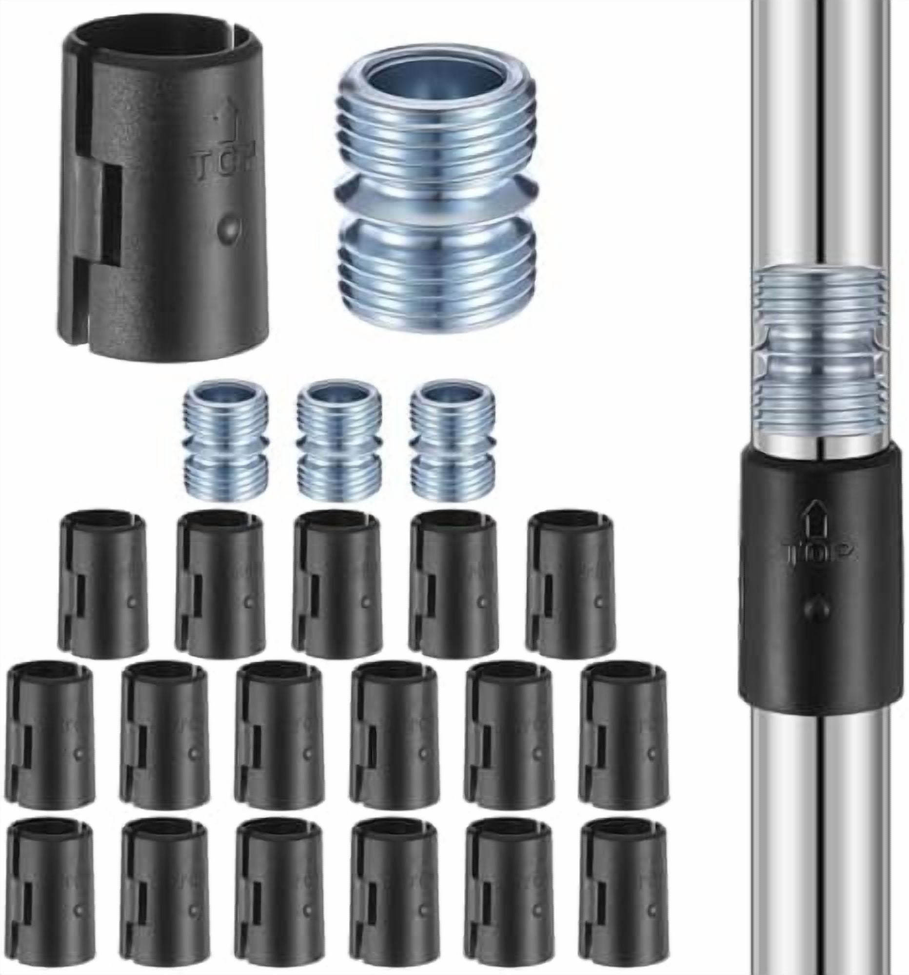 Cc Rack Connectors 40 Pcs 3/4 Wire Shelving Shelf Lock Clips and Pole Butt Connectors for ...
