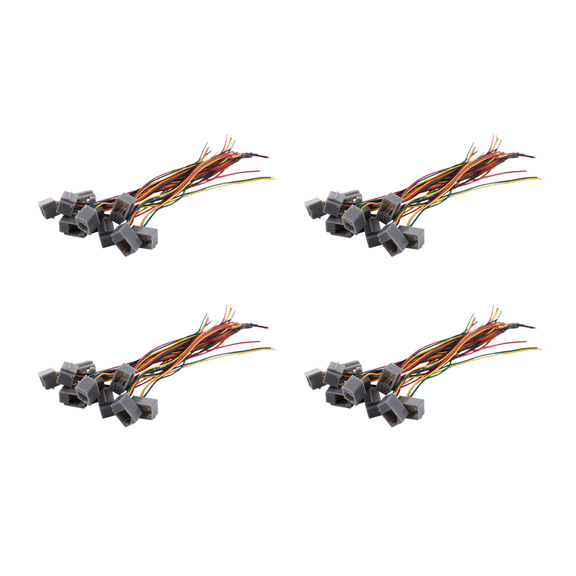 40 Pcs 616E 4P4C RJ9 Female Telephone Connector Adapter W 4 Wires 8cm,40 x4P4C RJ9 Telephone Cable,As shown