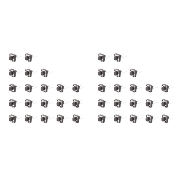 40 Pcs 6X6X5mm Momentary Tactile Tact Push Button Switch 2 Pin DIP Through Hole