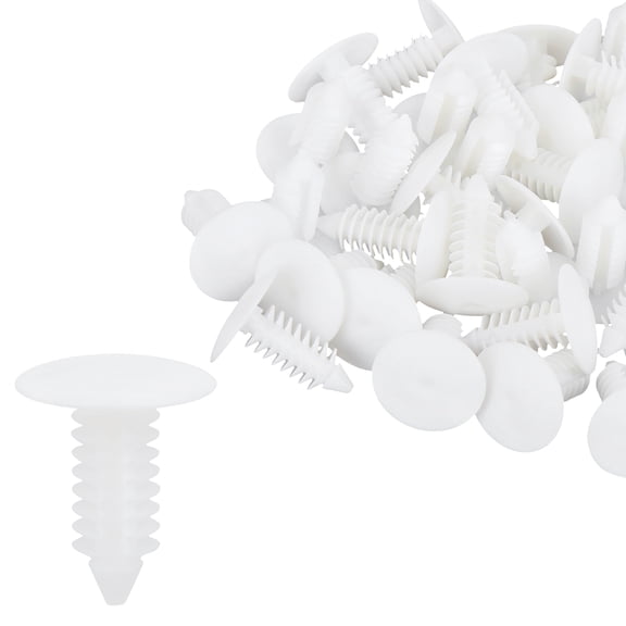 40 Pcs 7mm Hole Dia Plastic Bolt Rivets Fastener Door Car Trim Panel Clips White for Ford for Chrysler