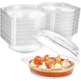 thumbnail image 1 of 40 Pcs 8'' Disposable Pie Containers with Lids Clear Plastic Pie Carrier Round Pie Keeper Storage Dessert Carrier Clamshell Takeout Food Containers for Doughnut Cookies Salad Fruit Vegetable, 1 of 8