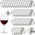 40 Pcs Acrylic Circle Drink Tags Sliver Mirror Acrylic Drink Tags Blank