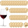 thumbnail image 1 of 40 Pcs Acrylic Drink Tags Hexagon Shape Drink Tags Gold Mirror Acrylic Drink Tags Wine Glass Name Tags Blank DIY Acrylic Drinking Tags for Christmas Halloween Wedding Party Decoration DIY, 1 of 6