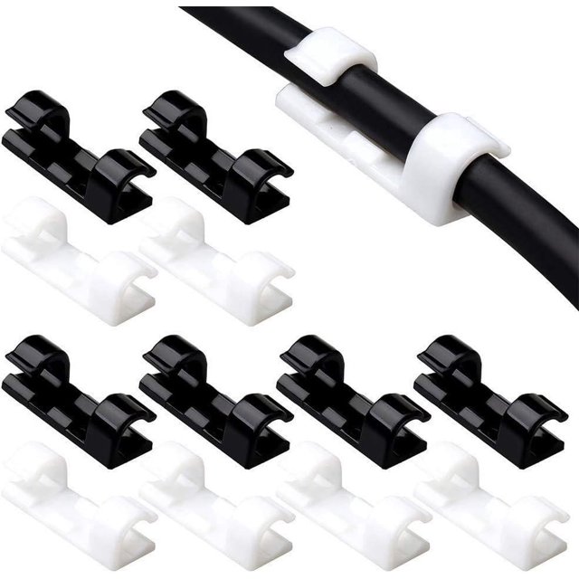 40 Pcs Adhesive Cable Clips, SelfAdhesive Cable Tie Clips for