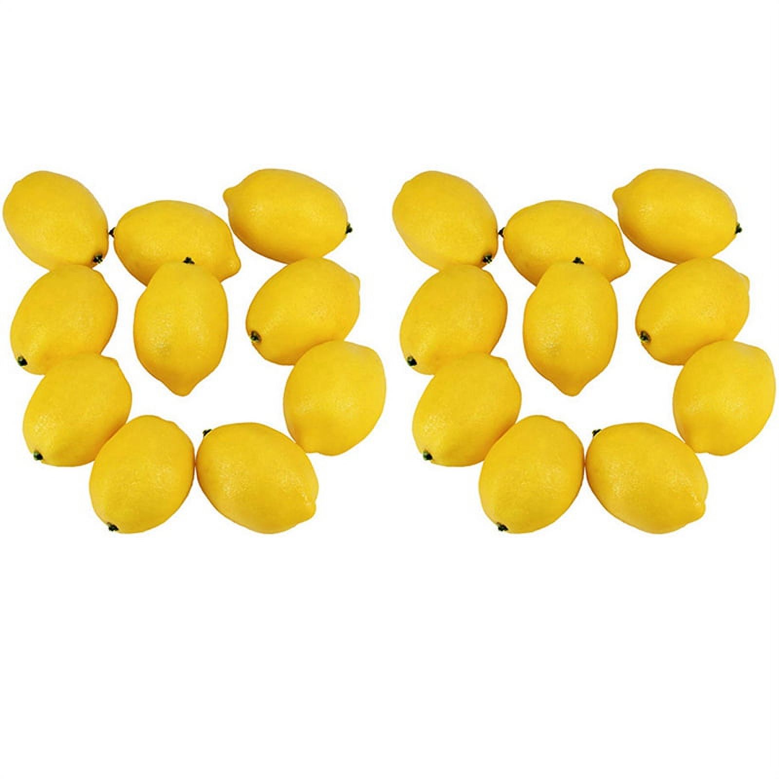 40 Pcs Artificial Lemons Lemons Faux Lemons Fruits In Yellow 3 Inch