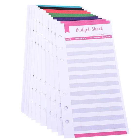 Yardwe 40Pcs Budget Sheet for Personal Monthly Budget Planning in Assorted Colors Easy to Carry