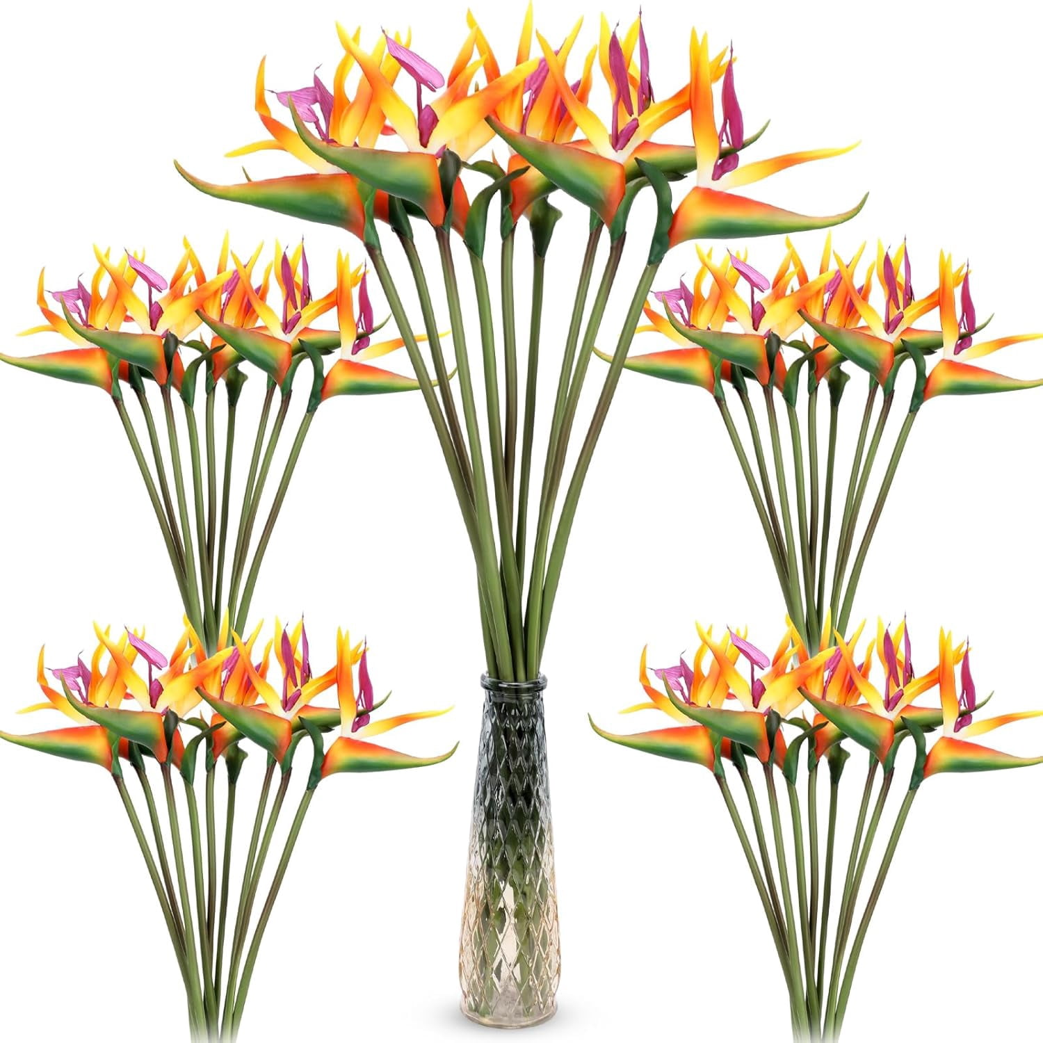 40 Pcs Bird of Paradise Artificial Plant 24 Inches Hawaiian Tropical — free download
