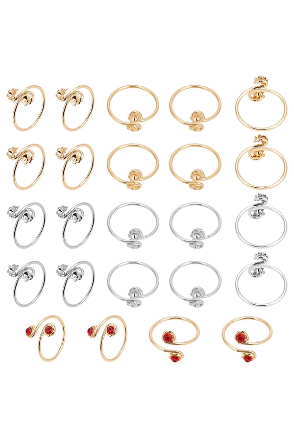 40 Pcs Blank Ring Settings Real 18K Gold Plated Ring Blank Adjustable Finger Ring for Rings Jewelry Making2 ColorsDIY