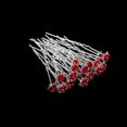 thumbnail image 1 of 40 Pcs Bridal Rhinestone Hair Pins Wedding Rose Flower Hairpins U Shaped Crystal Hair Clips Metal Hair Fork Bridesmaids Bobby Pins for Women Girls Red, 1 of 5