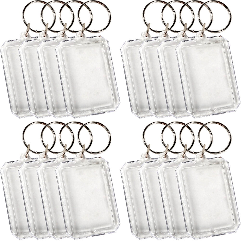 Key Rings Walmart 40 Pcs Bulk Keychains Acrylic Travel Commemoration Transparent Rings ...