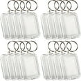 thumbnail image 1 of 40 Pcs Bulk Keychains Acrylic Travel Commemoration Transparent Rings, 1 of 8