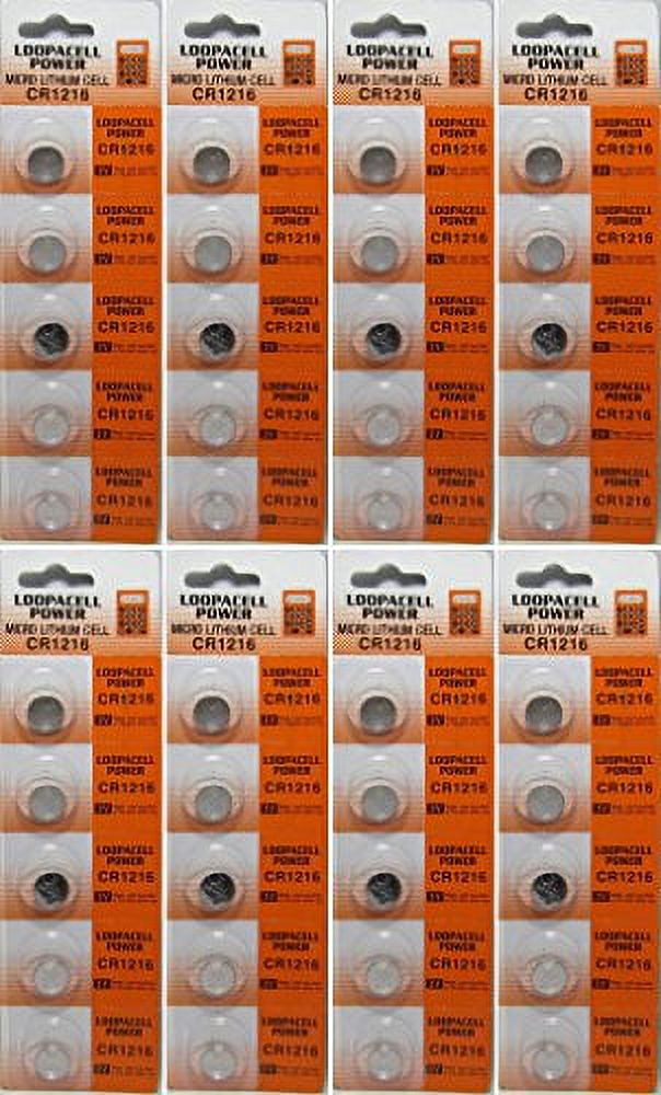 40 Pcs CR1216 Card 3v Lithium Battery Compatible with 1216 DL1216