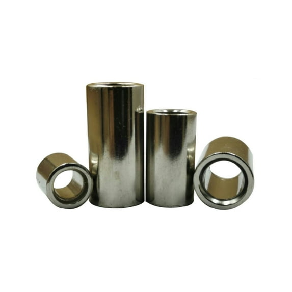 40 Pcs Carbon Steel Nickel Plated Hollow Toothless Steel Sleeves 3.5x9x7mm.