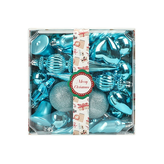 40 Pcs Christmas Ball Ornaments Set, Pre-Tied Shatterproof Plastic Assorted Christmas Balls for Xmas Tree Hanging Decorations Festival Party Holiday Decor