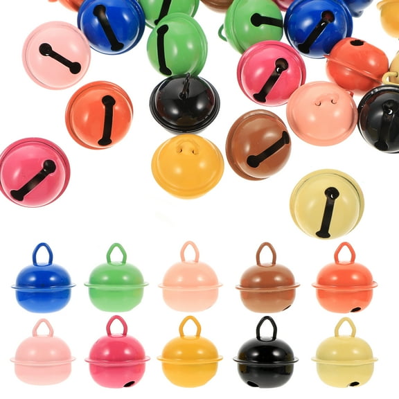 40 Pcs Christmas Bell Ornament Festival DIY Bells Decorative Craft Bells Decorative Xmas Bells Delicate DIY Bells