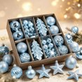 thumbnail image 1 of 40 Pcs Christmas Tree Decorations Electroplated Plastic Hanging Pendant Multiple Styles Of Christmas Ornaments Shatterproof Christmas Decoration Indoor, 1 of 6