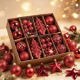 thumbnail image 1 of 40 Pcs Christmas Tree Decorations Electroplated Plastic Hanging Pendant Multiple Styles Of Christmas Ornaments Shatterproof Christmas Decoration Indoor, 1 of 6