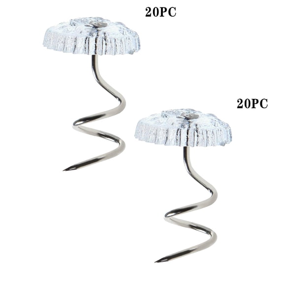 40 Pcs Clear Head Twist Pins, Hardware Car Headliner Pins, Upholstery Headliner Repair Automotive Fabric Fasteners Screws, Bed Skirt Pins for Sofa Covers Upholstery Fabric, 0.59"x0.39", White