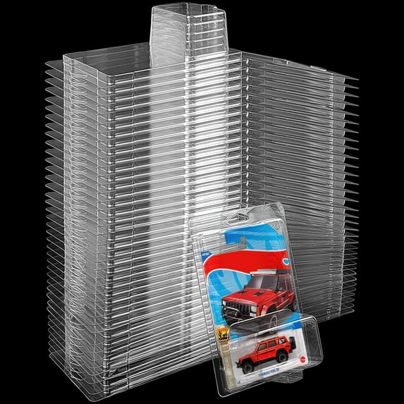 40 Pcs Clear Protector Cases Model Car Clamshell Cases Display Case Clear Protective Packs Car Blister Pack Covers Compatible with Hot-Wheels for Storage, 7.7 x 5.1 Inch
