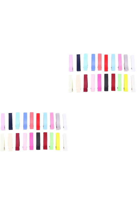 40 Pcs  Cloth Hair Clips Colorful Hair Creative Barrette Minimalist Bobby (Mixed Color)